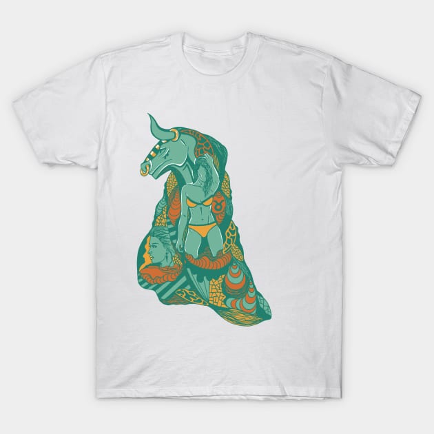 Mountain Green Her Taurus T-Shirt by kenallouis